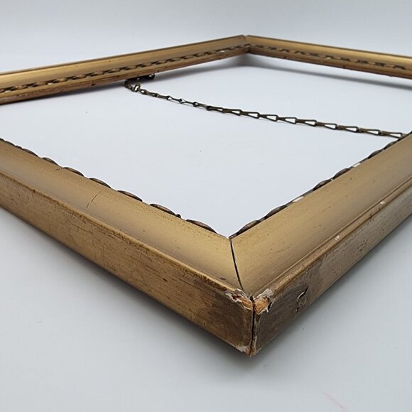 Art Deco Wood Picture Photo Frame Gesso AS IS 13.5"x18.75" VTG - Picture 12 of 15